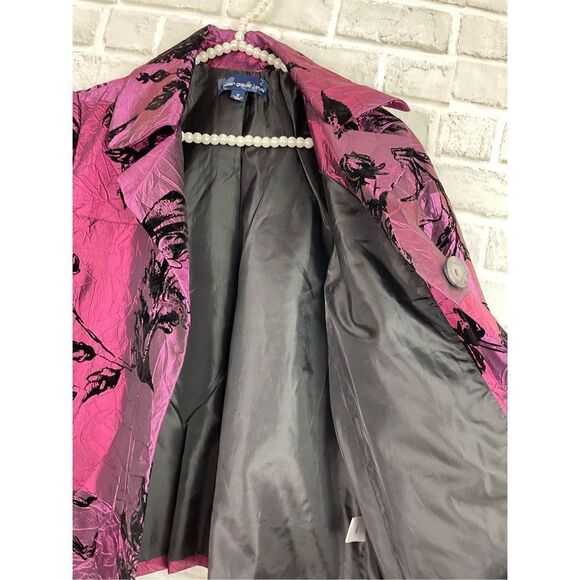 Susan Graver Style Women's Floral and Patchwork Design Blazer Size M - Picture 5 of 8